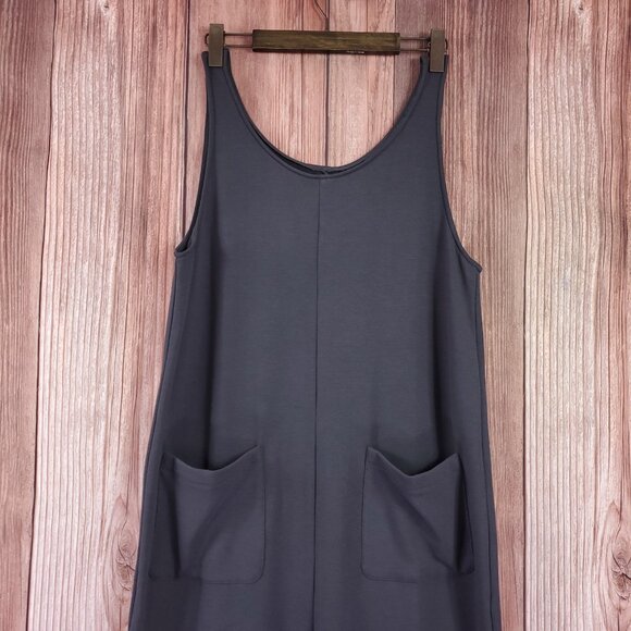 NWT Madewell Superbrushed Pull On Jumpsuit Womens Large Fleece Lined Coal MC198 - Picture 3 of 15